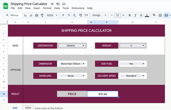 Shipping Calculator